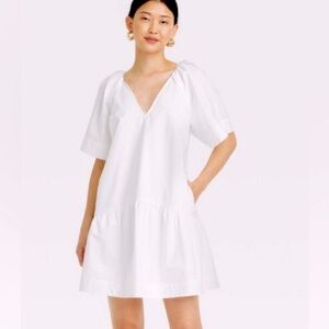 A New Day white dress XXL short sleeve gathered bottom